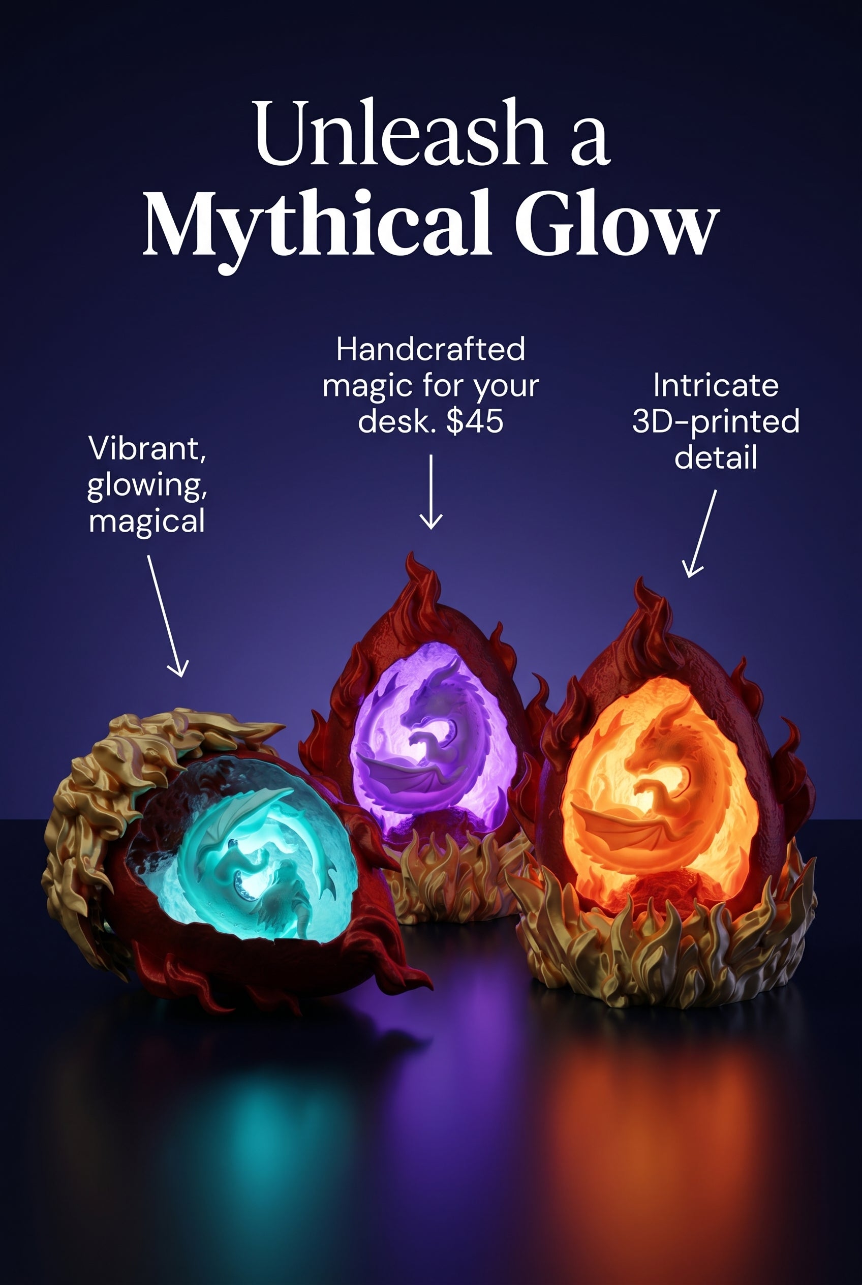 Mythical Dragon Lamp 3D print