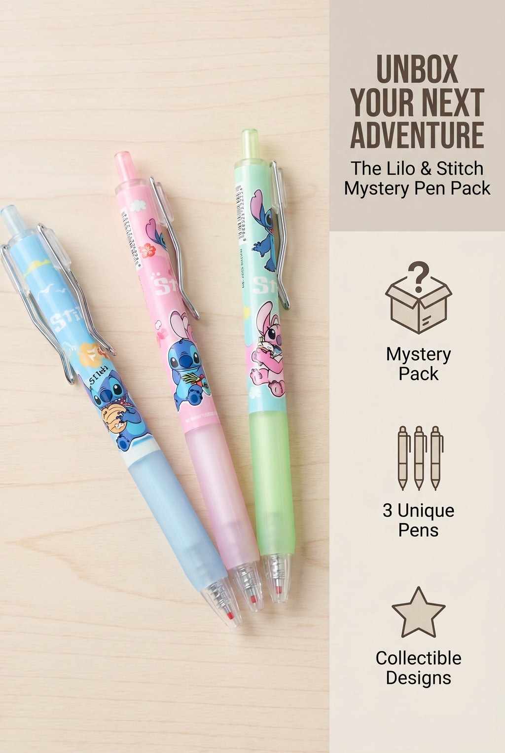 Lilo and Stich Pens Mystery pack of 3