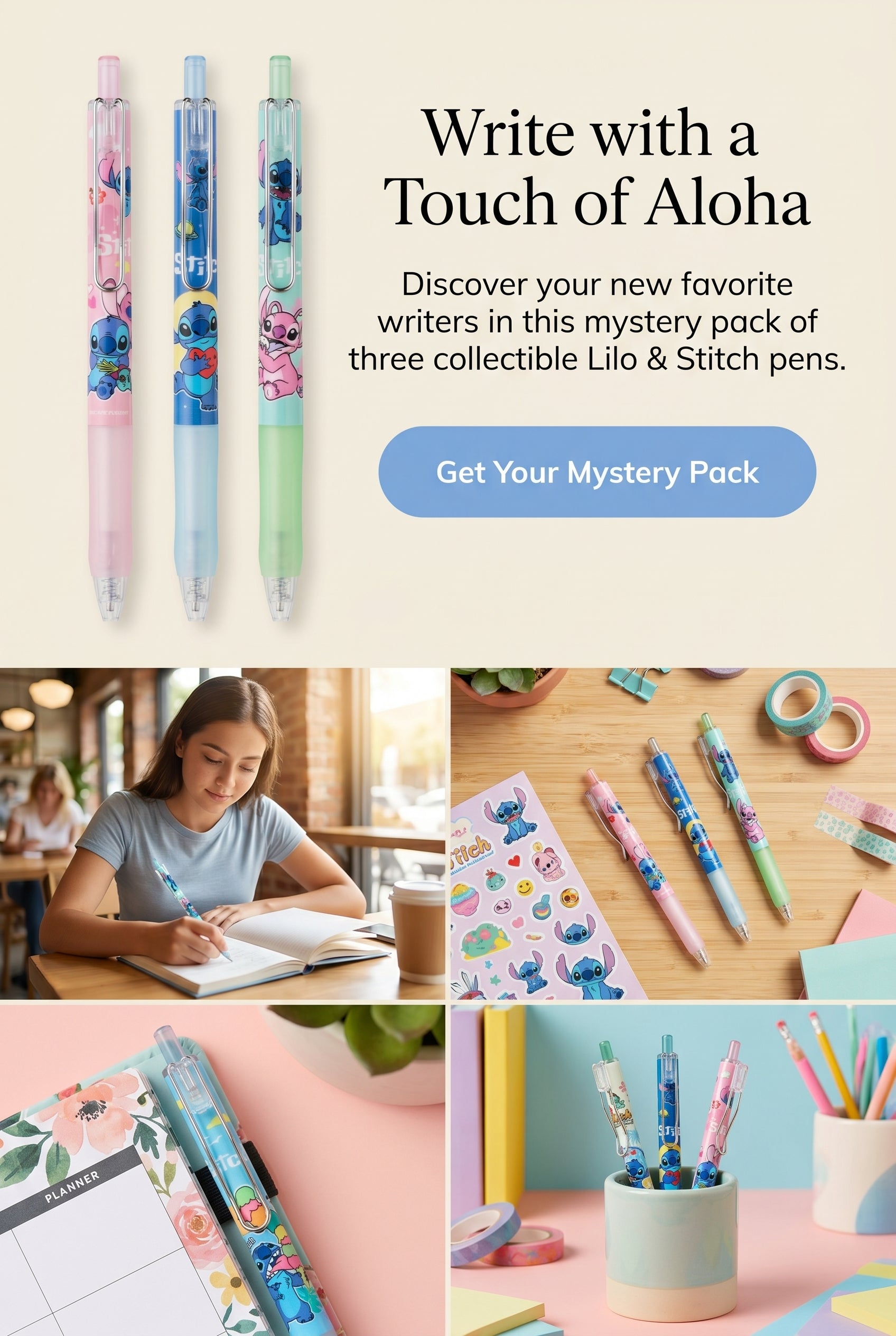 Lilo and Stich Pens Mystery pack of 3