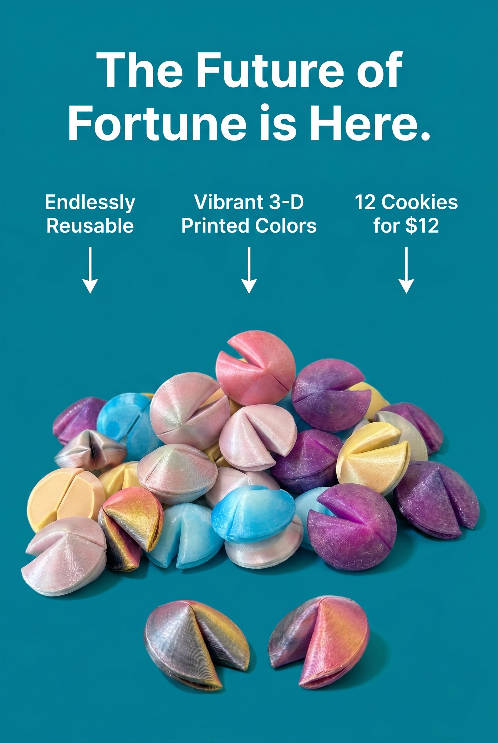 3D fortune cookies